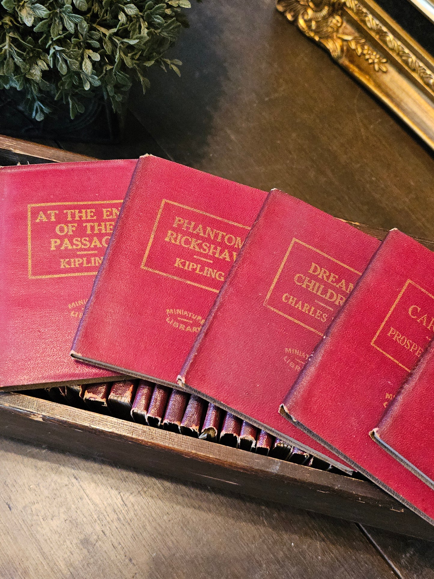 Miniature Leather Library